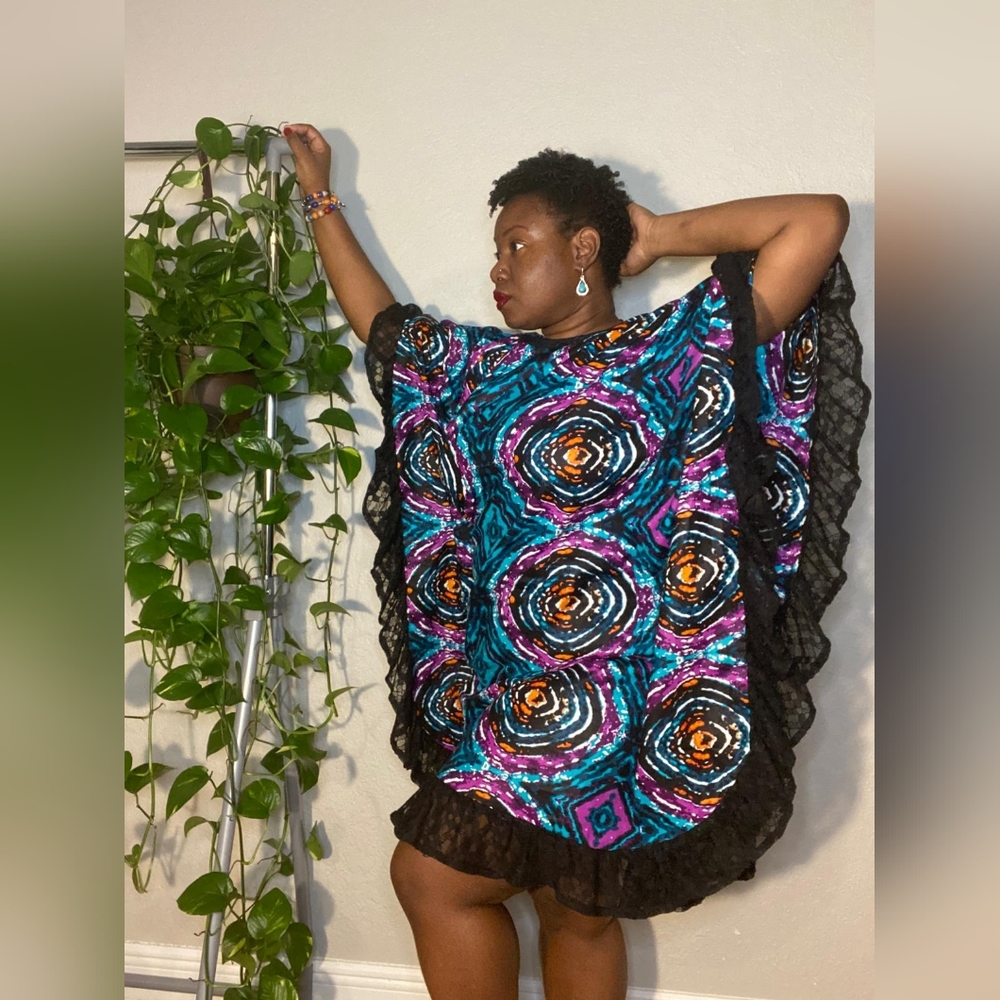 Astro Lace Batwing Dress